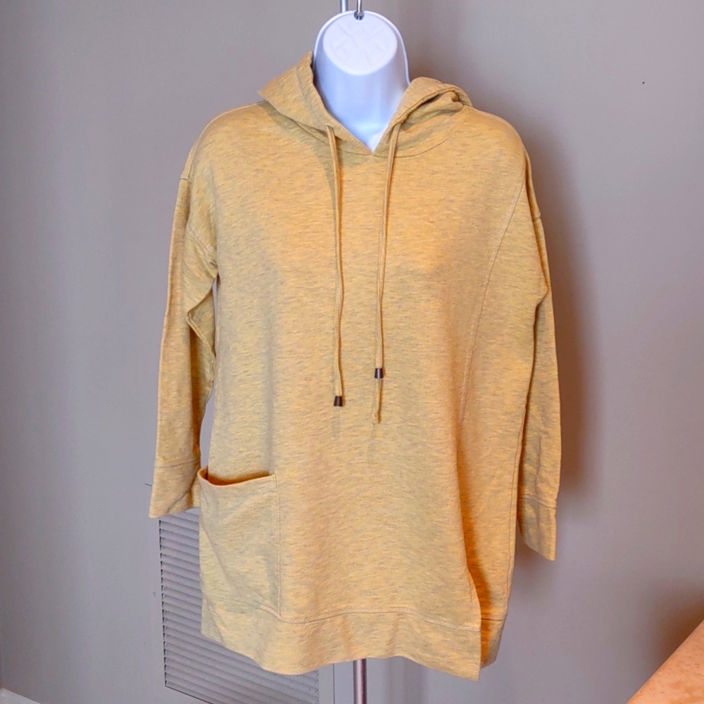Yellow Soft Surroundings Sweetshirt Never Worn Hooded Petite Small